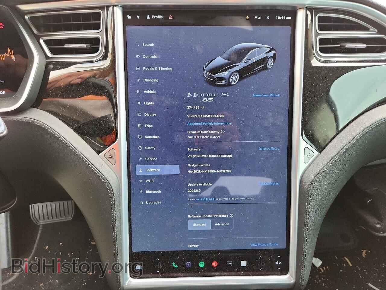 2014 TESLA MODEL S - VIN: 5YJSA1H14EFP44685 - Photo 9