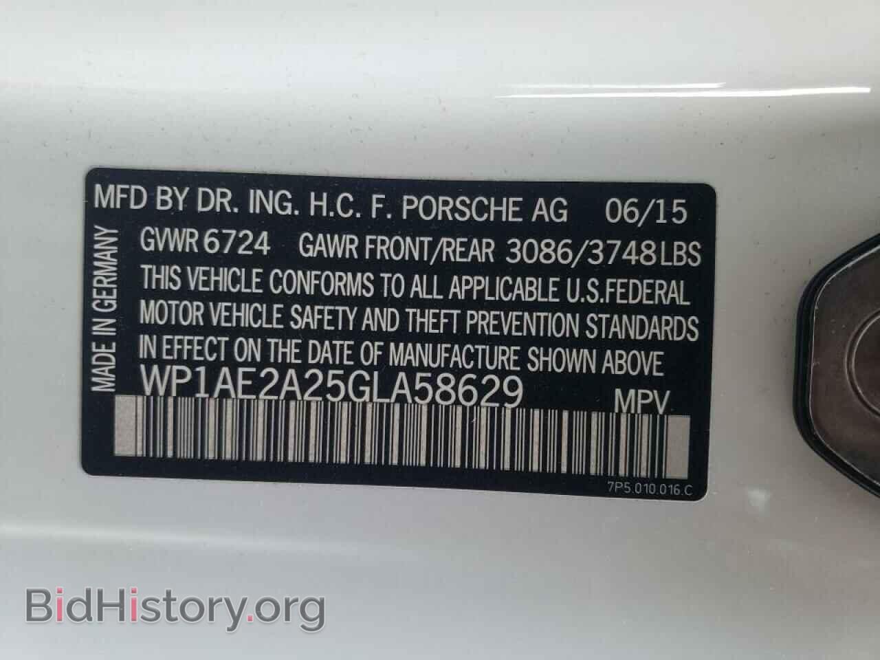 2016 PORSCHE CAYENNE - VIN: WP1AE2A25GLA58629 - Photo 10