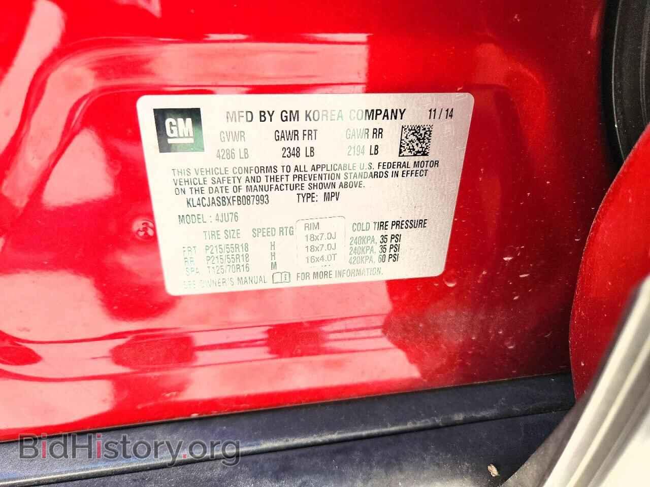 2015 BUICK ENCORE - VIN: KL4CJASBXFB087993 - Photo 13