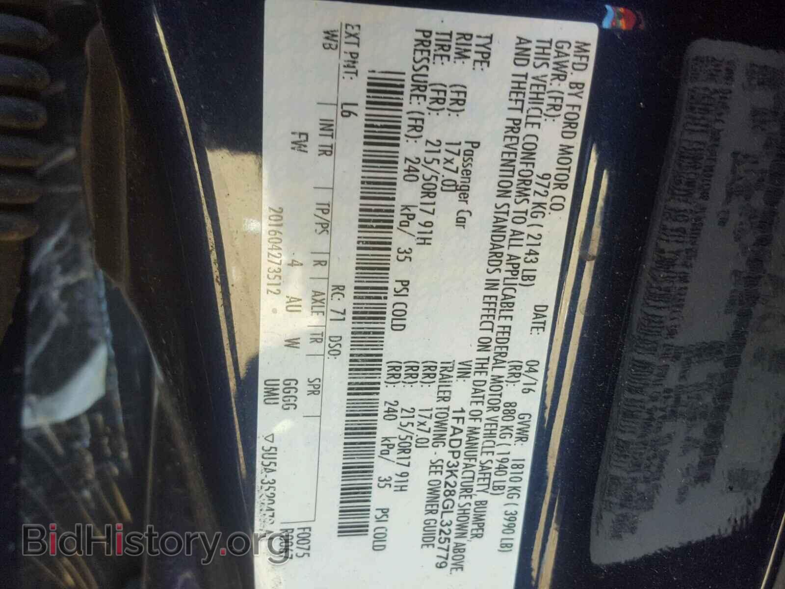 2016 FORD FOCUS - VIN: 1FADP3K28GL325779 - Photo 10