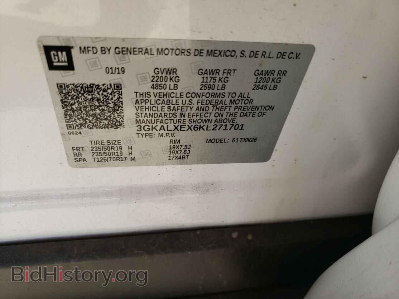 2019 GMC TERRAIN - VIN: 3GKALXEX6KL271701 - Фото 10
