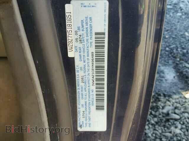 2000 VOLKSWAGEN BEETLE - VIN: 3VWCA21C8YM496489 - Фото 10