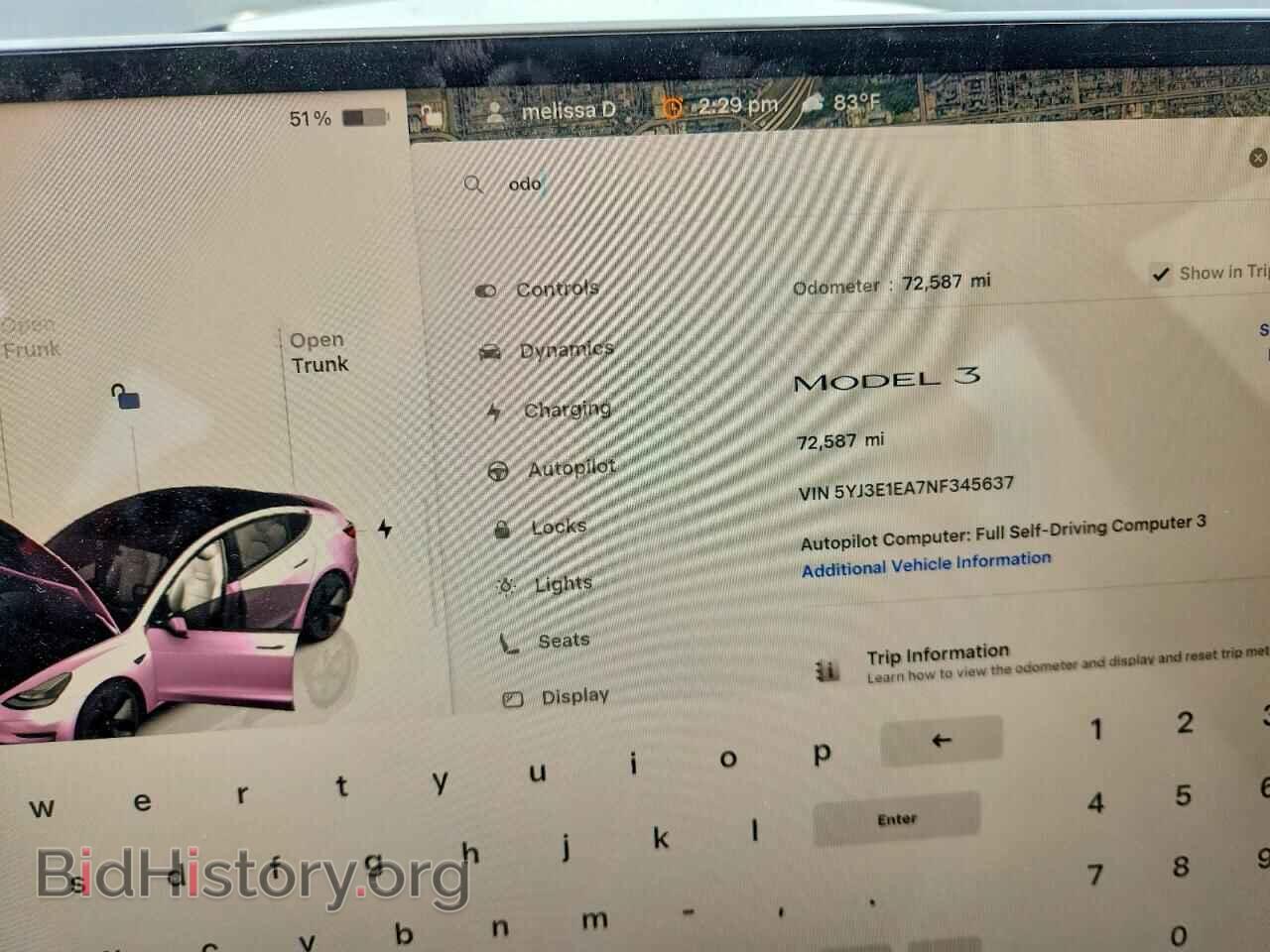 2022 TESLA MODEL 3 - VIN: 5YJ3E1EA7NF345637 - Фото 9