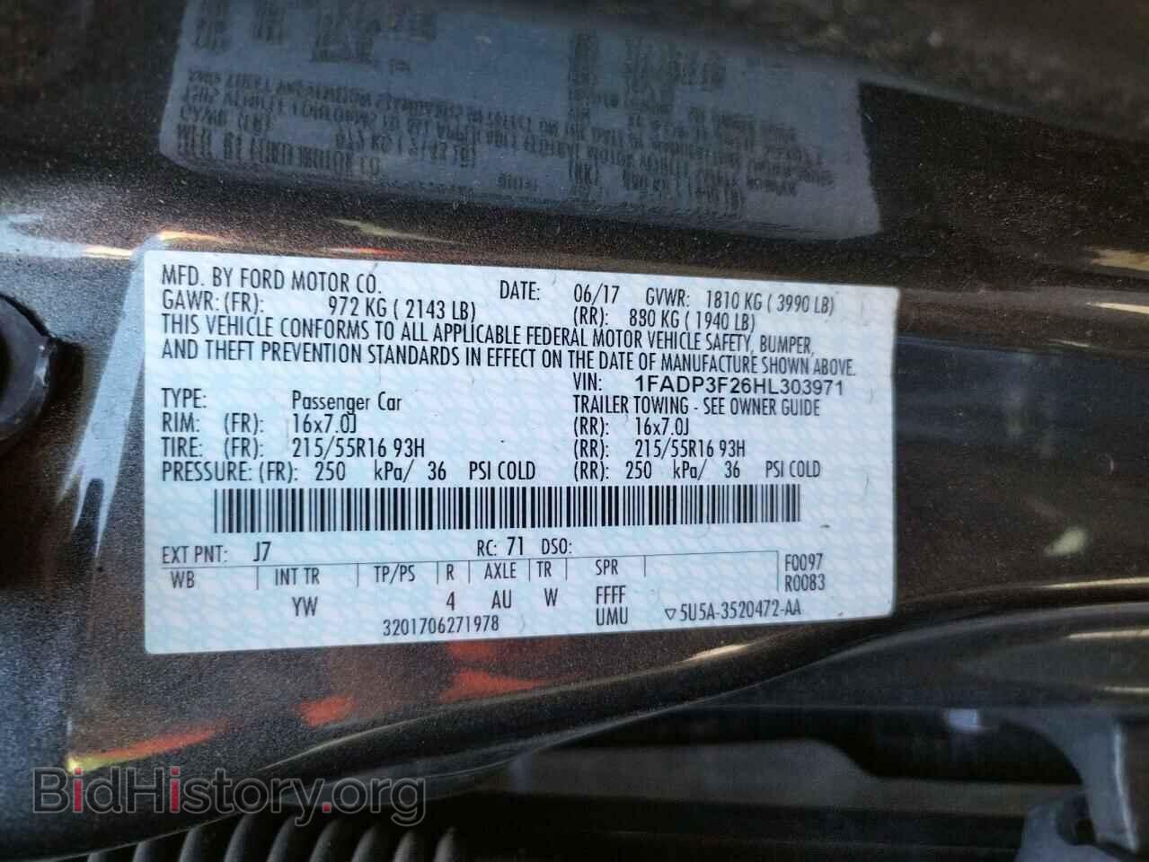 2017 FORD FOCUS - VIN: 1FADP3F26HL303971 - Photo 10