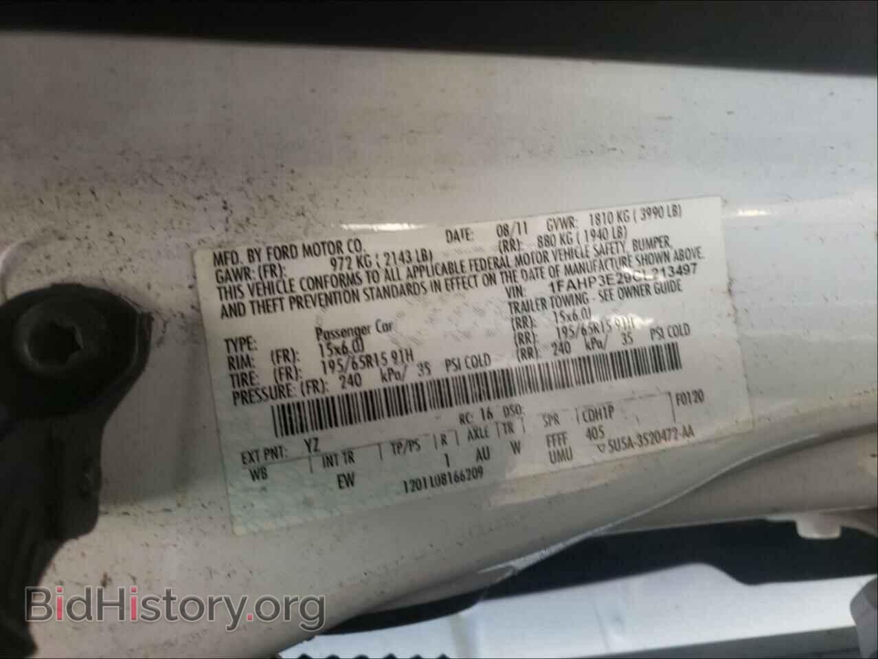 2012 FORD FOCUS - VIN: 1FAHP3E29CL213497 - Фото 10