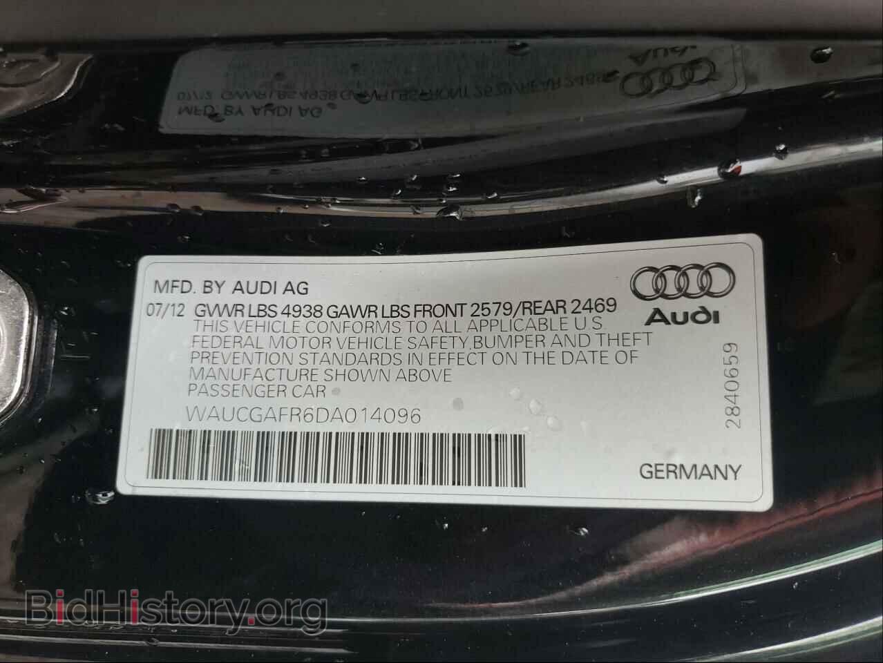 2013 AUDI S5/RS5 - VIN: WAUCGAFR6DA014096 - Фото 10