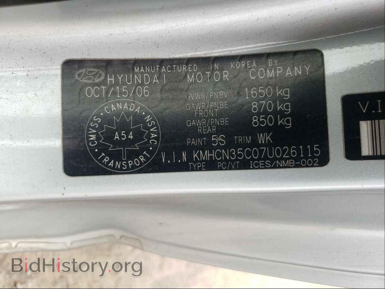 2007 HYUNDAI ACCENT - VIN: KMHCN35C07U026115 - Фото 10