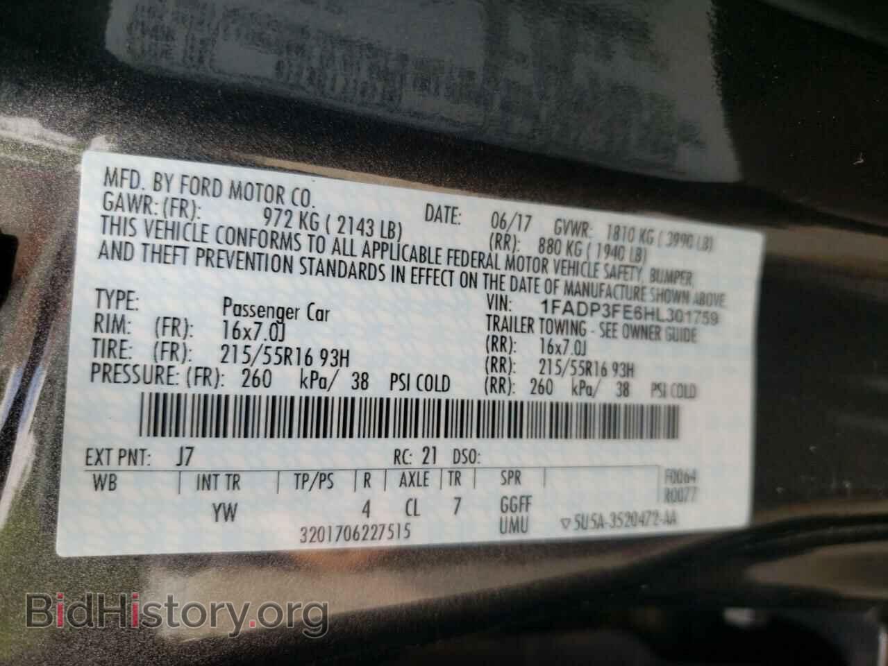 2017 FORD FOCUS - VIN: 1FADP3FE6HL301759 - Фото 10