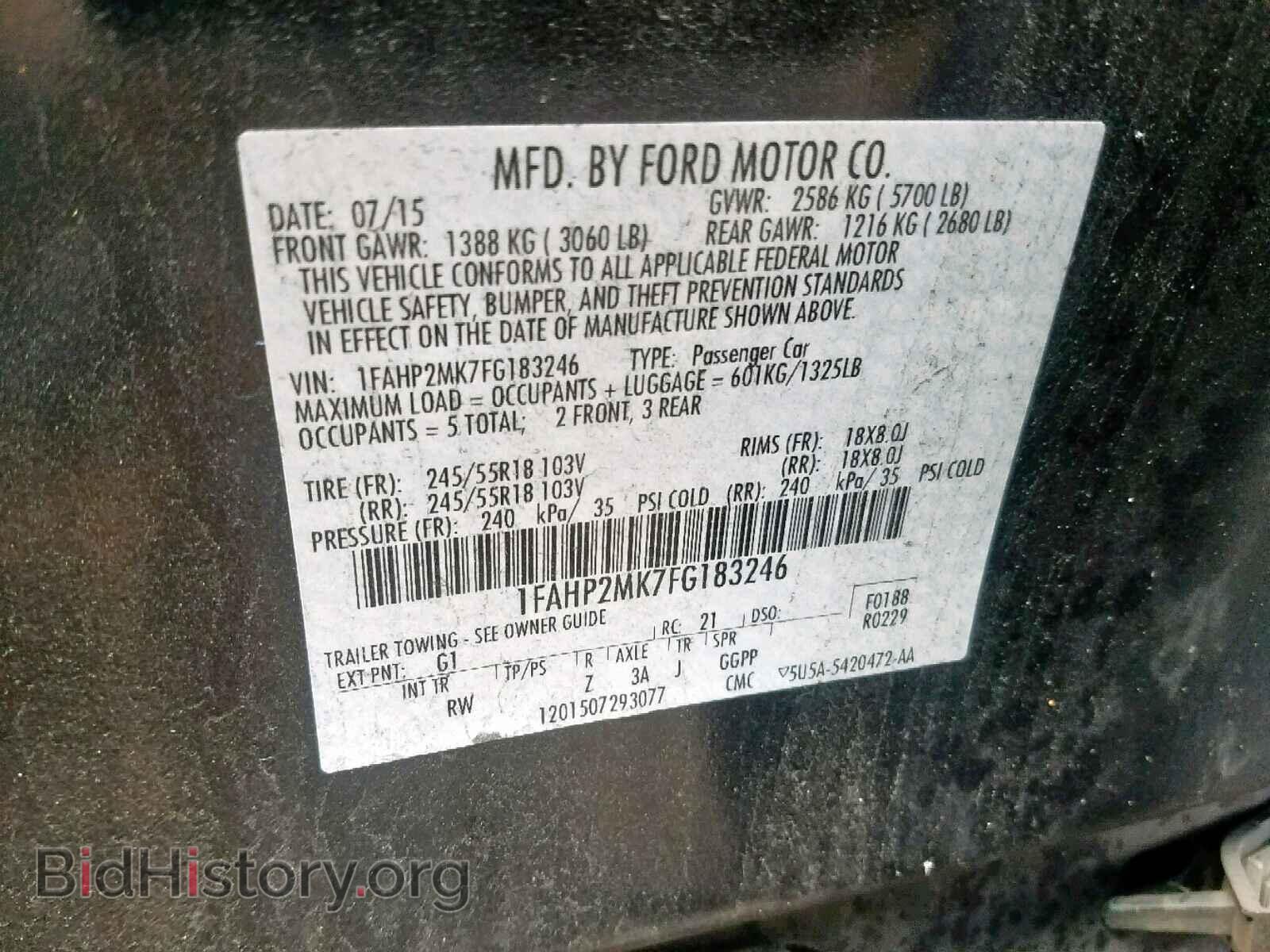 2015 FORD TAURUS - VIN: 1FAHP2MK7FG183246 - Фото 10
