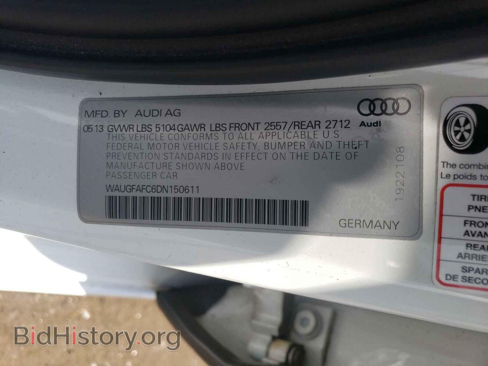2013 AUDI A6 - VIN: WAUGFAFC6DN150611 - Фото 10