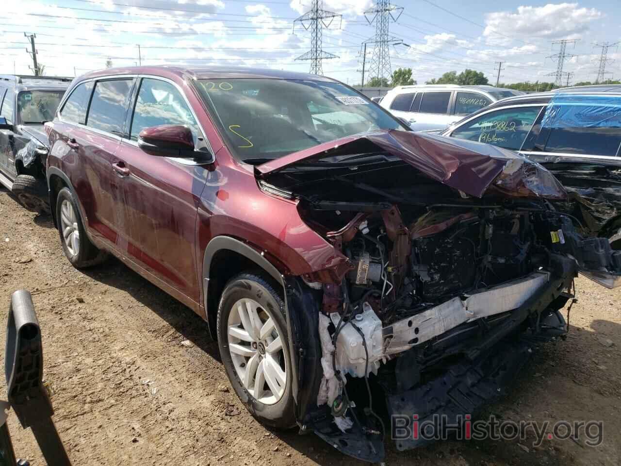 Photo 5TDBKRFHXGS348156 - TOYOTA HIGHLANDER 2016