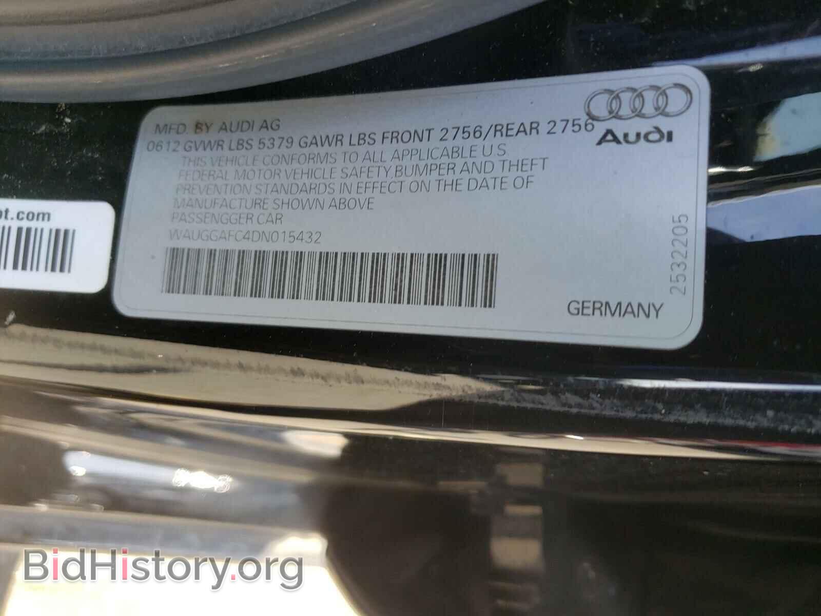 2013 AUDI A6 - VIN: WAUGGAFC4DN015432 - Фото 10