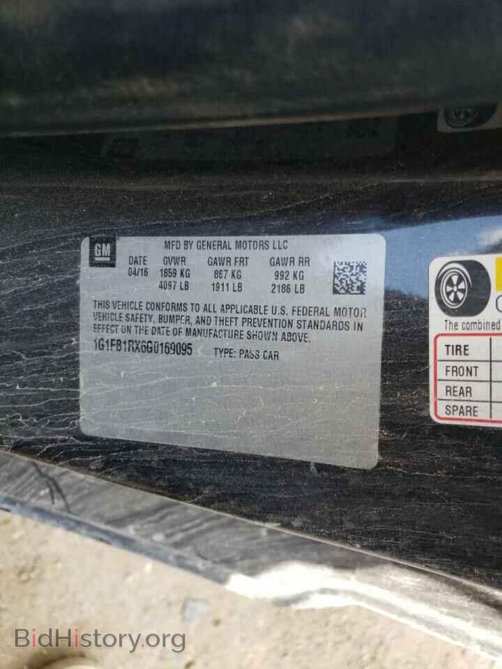 2016 CHEVROLET CAMARO - VIN: 1G1FB1RX6G0169095 - Фото 10