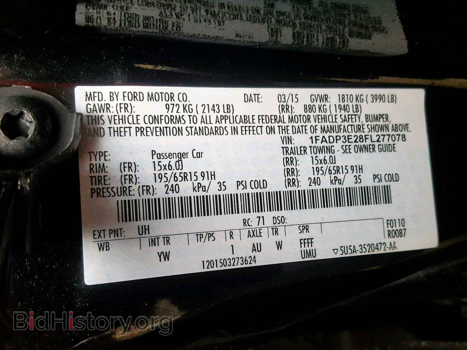 2015 FORD FOCUS - VIN: 1FADP3E28FL277078 - Photo 10