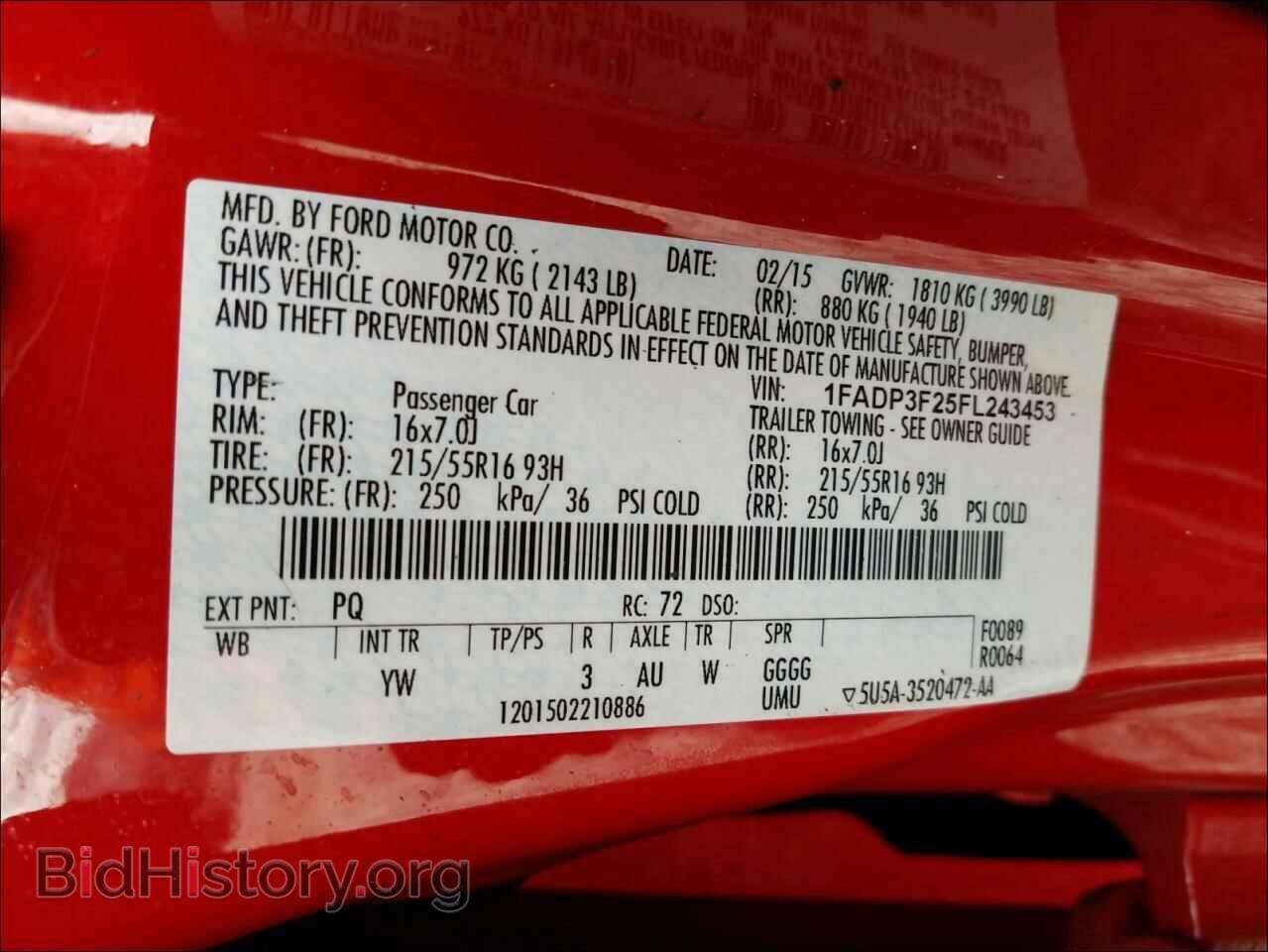 2015 FORD FOCUS - VIN: 1FADP3F25FL243453 - Фото 10