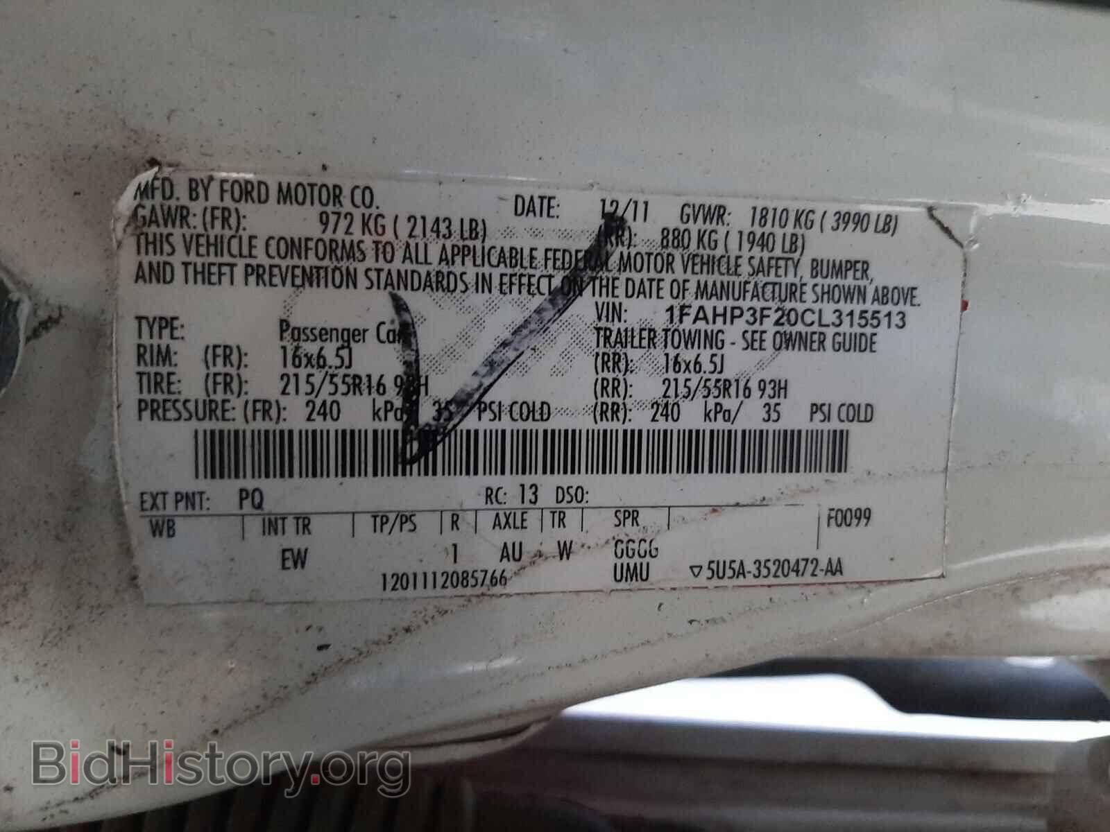 2012 FORD FOCUS - VIN: 1FAHP3F20CL315513 - Photo 10