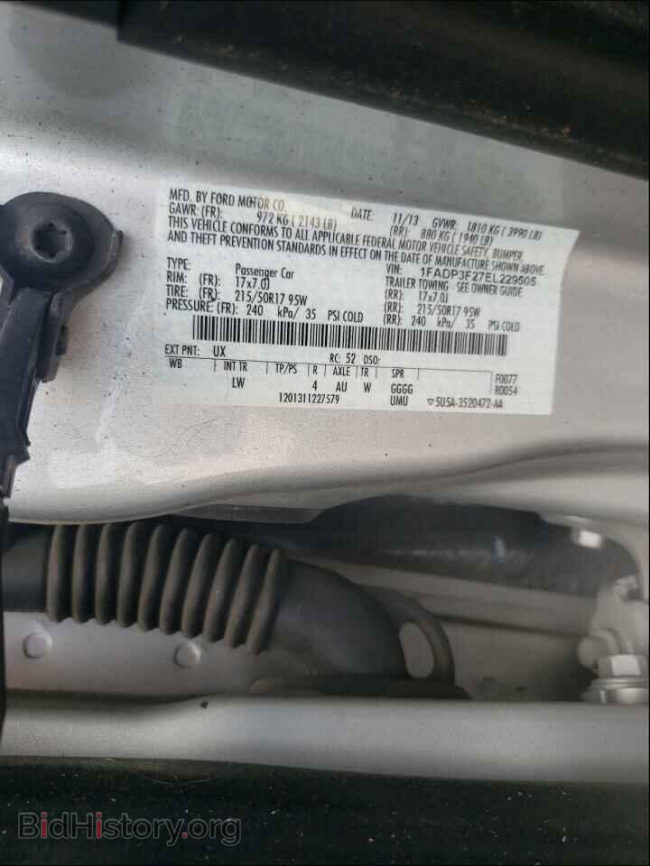 2014 FORD FOCUS - VIN: 1FADP3F27EL229505 - Фото 10