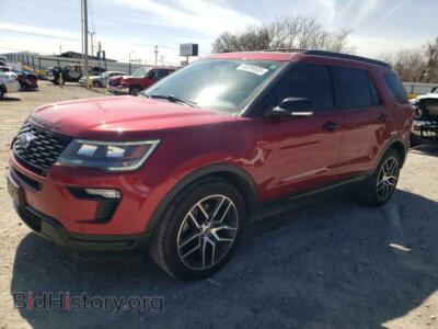 2018 Ford EXPLORER Sport, красный — VIN 1FM5K8GT2JGB55300, Copart