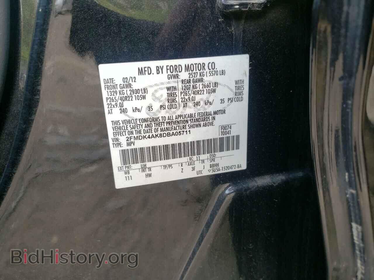 2013 FORD EDGE - VIN: 2FMDK4AK8DBA05711 - Photo 10