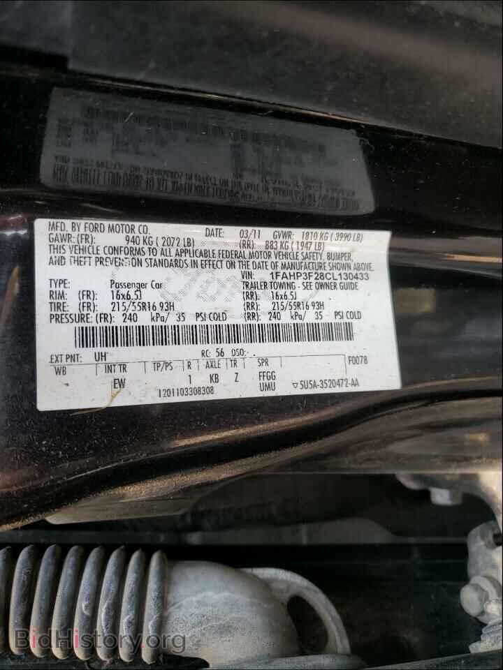 2012 FORD FOCUS - VIN: 1FAHP3F28CL130433 - Фото 10