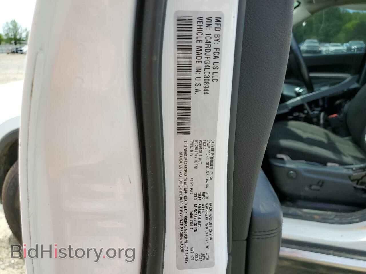2020 DODGE DURANGO - VIN: 1C4RDJFG4LC308944 - Фото 12