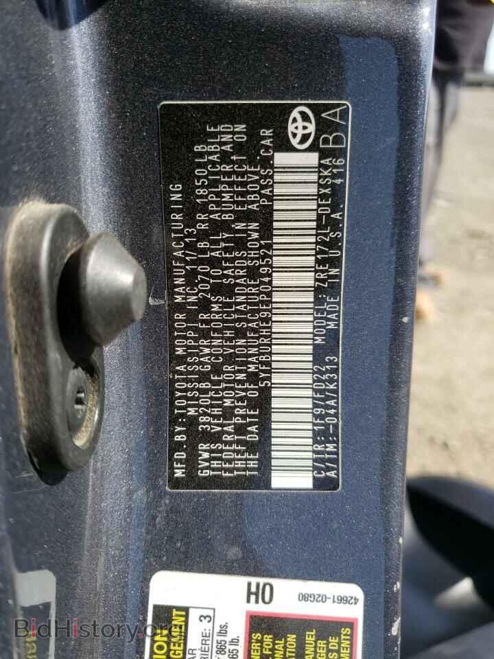 2014 TOYOTA COROLLA - VIN: 5YFBURHE9EP049521 - Фото 10