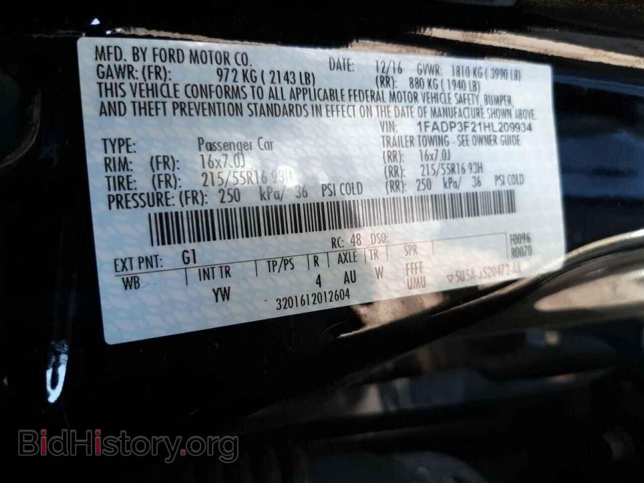 2017 FORD FOCUS - VIN: 1FADP3F21HL209934 - Photo 10