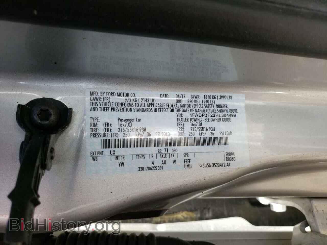2017 FORD FOCUS - VIN: 1FADP3F22HL304499 - Photo 10