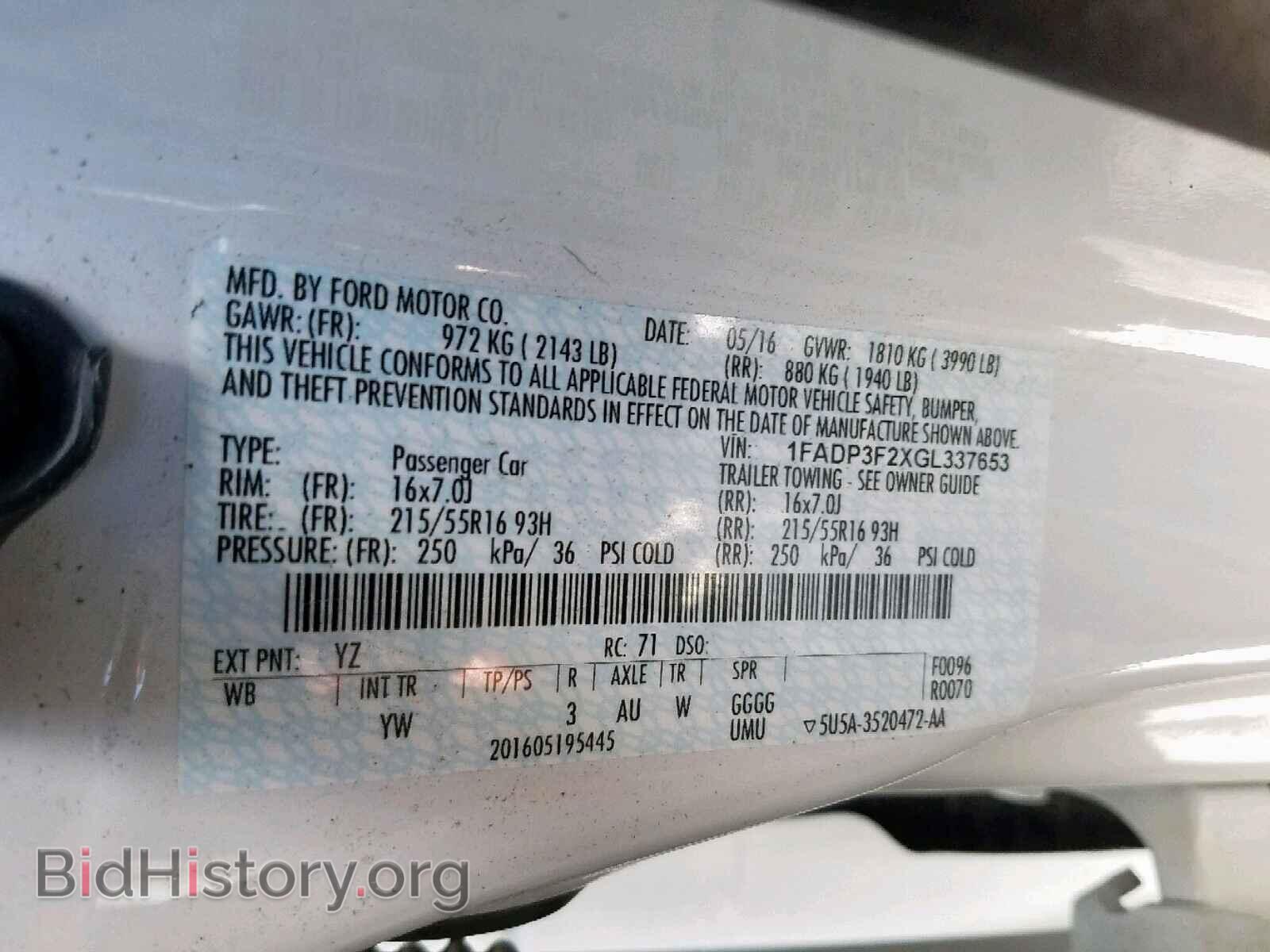2016 FORD FOCUS SE - VIN: 1FADP3F2XGL337653 - Фото 10