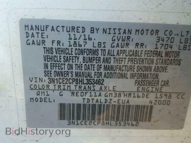 2017 NISSAN VERSA - VIN: 3N1CE2CP8HL353462 - Photo 10