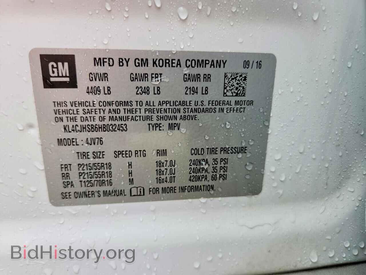 2017 BUICK ENCORE - VIN: KL4CJHSB6HB032453 - Photo 13