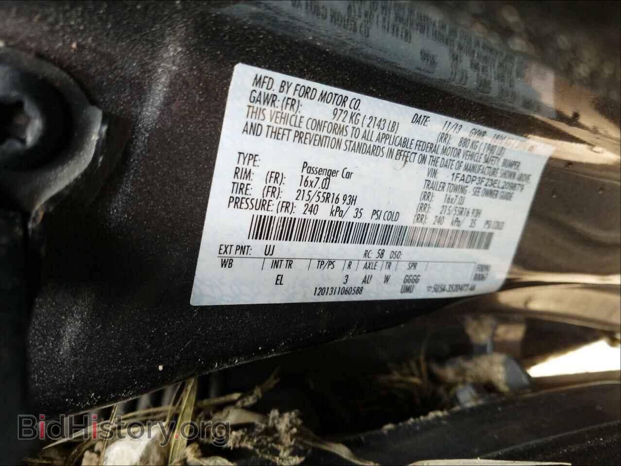 2014 FORD FOCUS - VIN: 1FADP3F23EL209879 - Фото 10