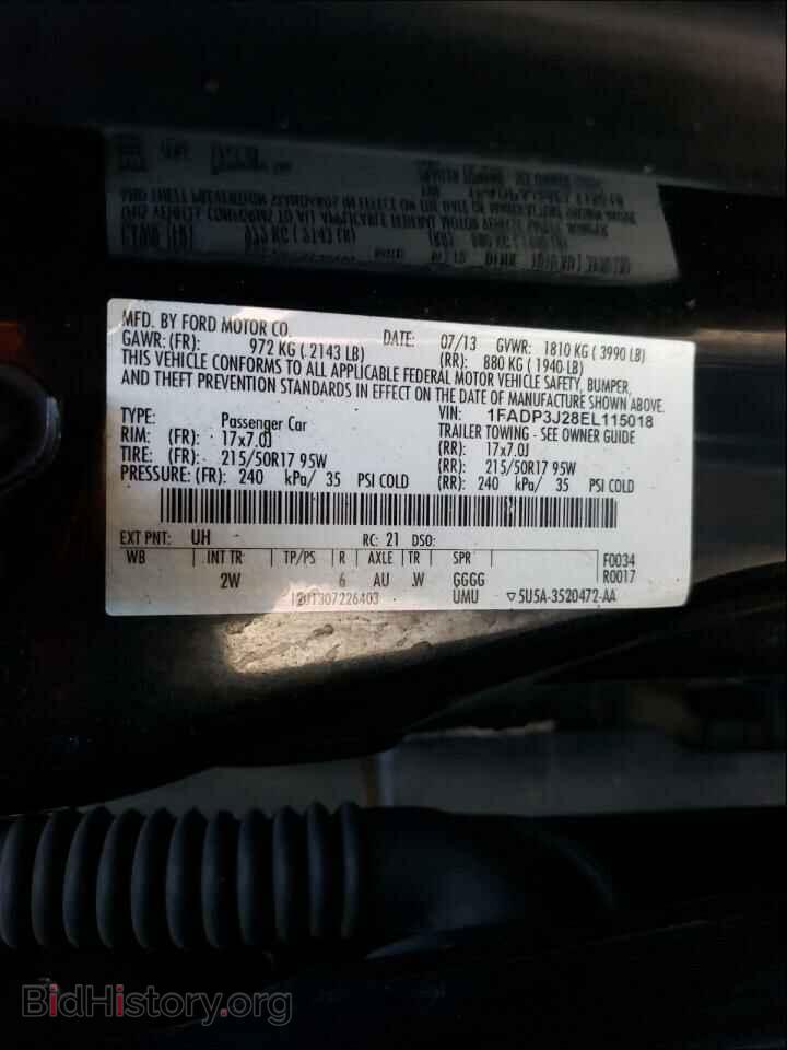 2014 FORD FOCUS - VIN: 1FADP3J28EL115018 - Photo 10