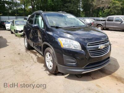 2015 Chevrolet TRAX Trax 1LT, black — VIN 3GNCJRSBXFL168549, Copart