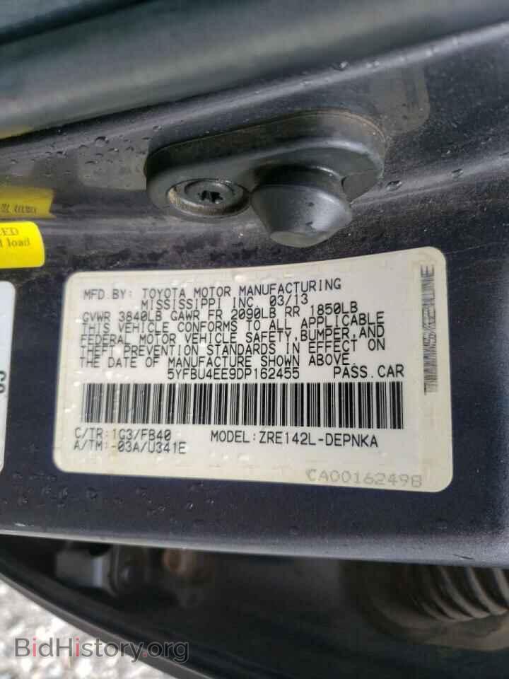 2013 TOYOTA COROLLA - VIN: 5YFBU4EE9DP162455 - Фото 10