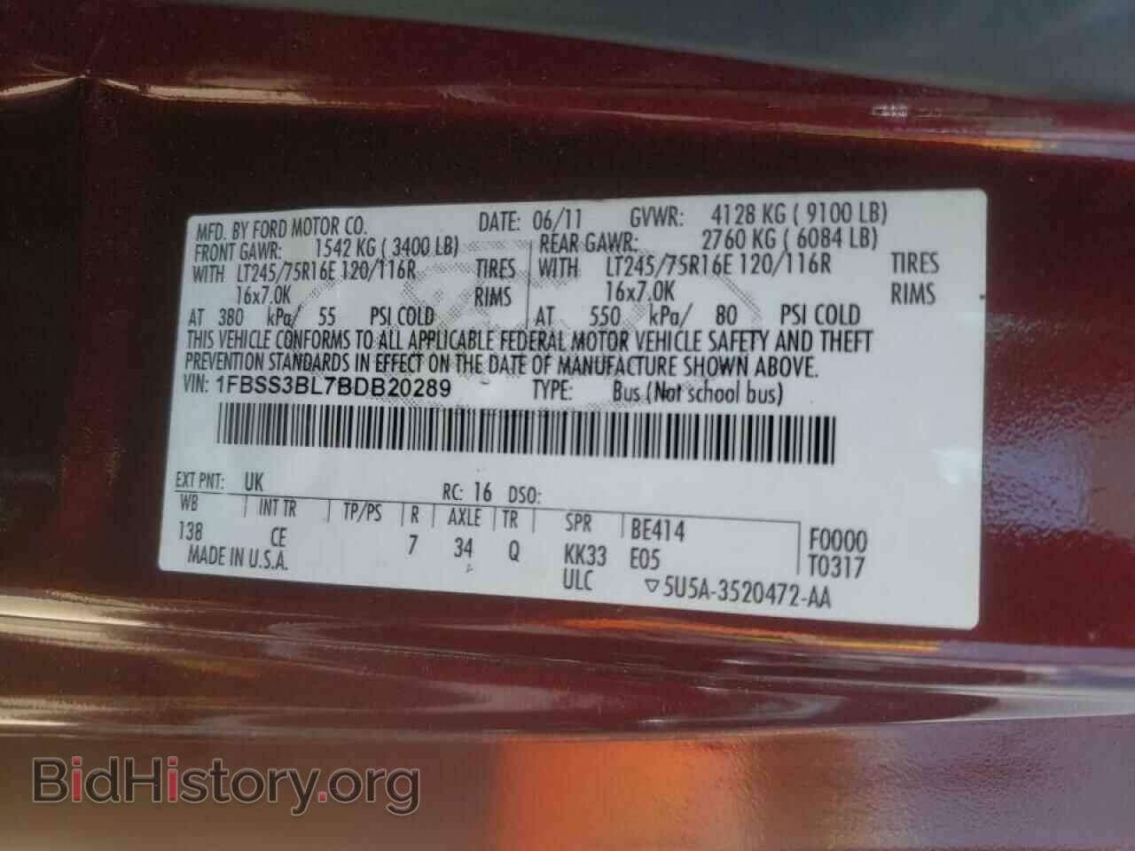 2011 FORD ECONOLINE - VIN: 1FBSS3BL7BDB20289 - Photo 10