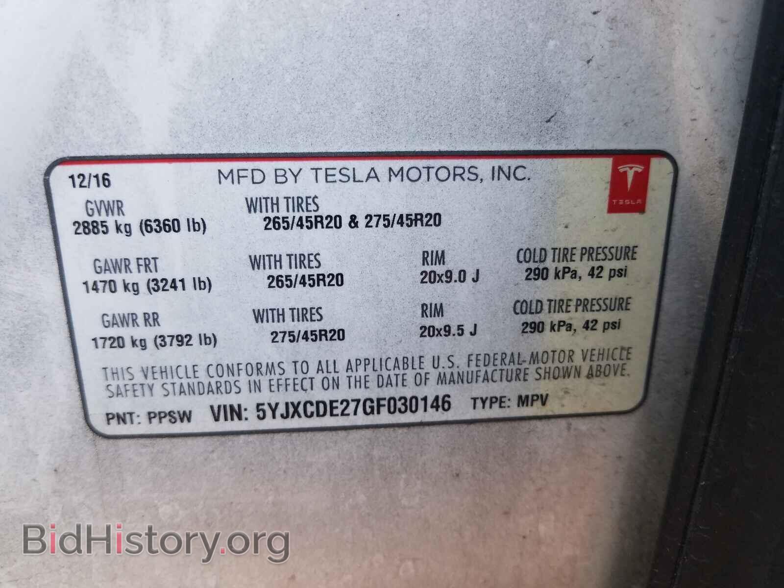 2016 TESLA MODEL X - VIN: 5YJXCDE27GF030146 - Photo 10