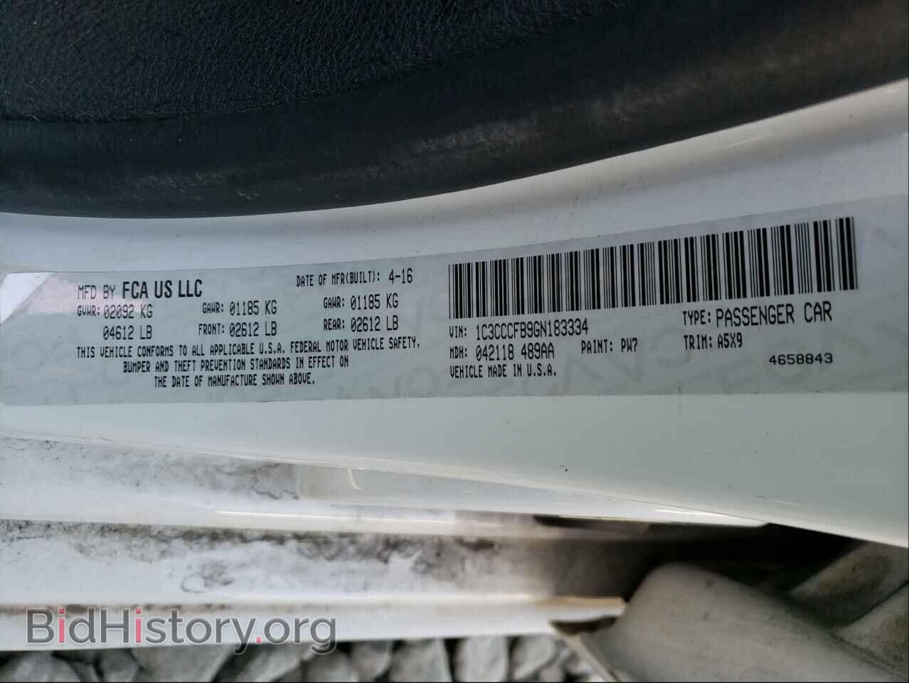 2016 CHRYSLER 200 - VIN: 1C3CCCFB9GN183334 - Фото 10