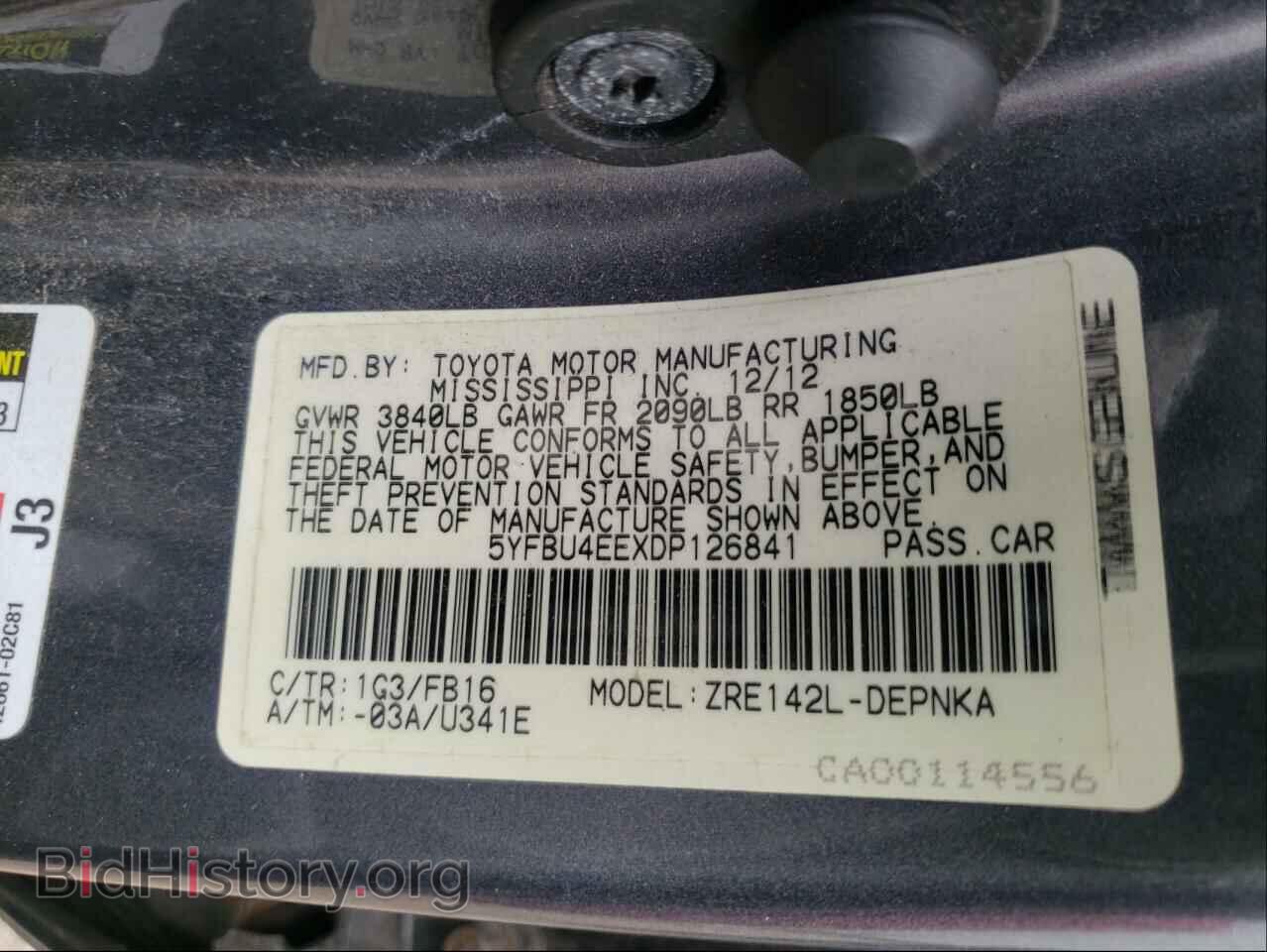 2013 TOYOTA COROLLA - VIN: 5YFBU4EEXDP126841 - Photo 10
