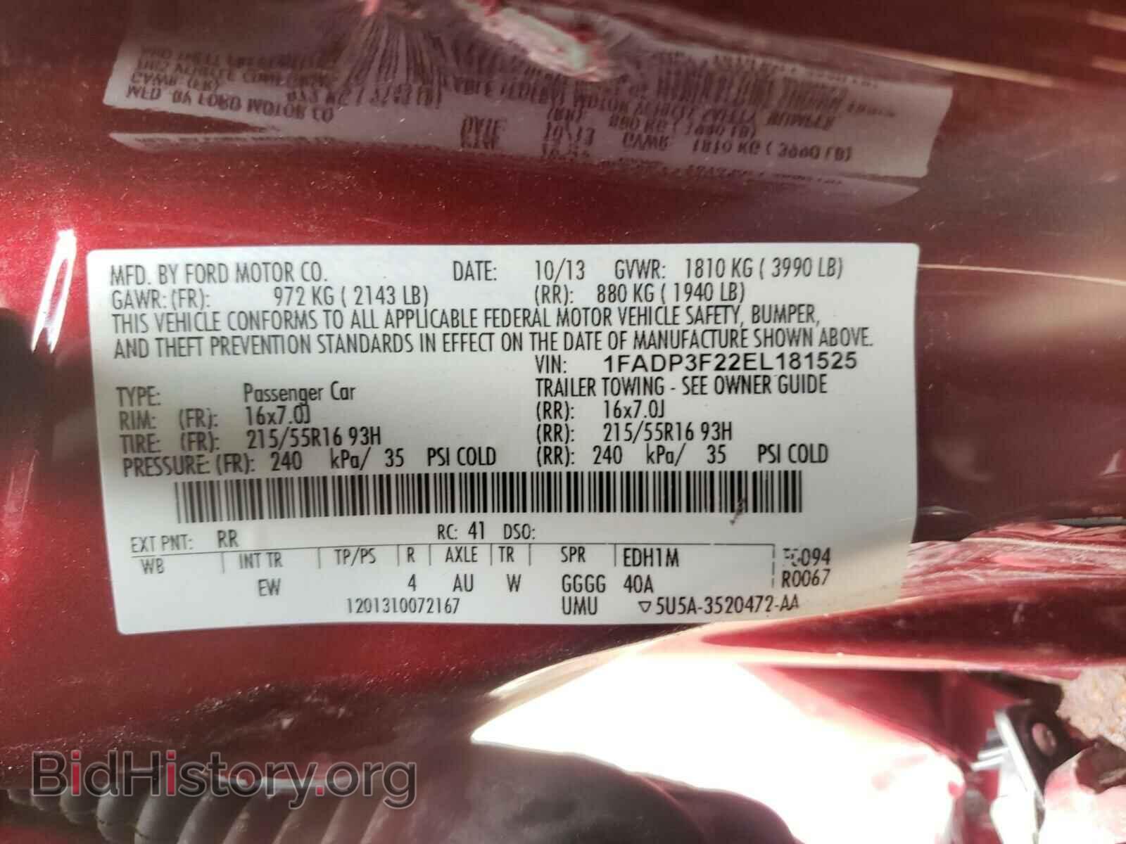 2014 FORD FOCUS - VIN: 1FADP3F22EL181525 - Photo 10