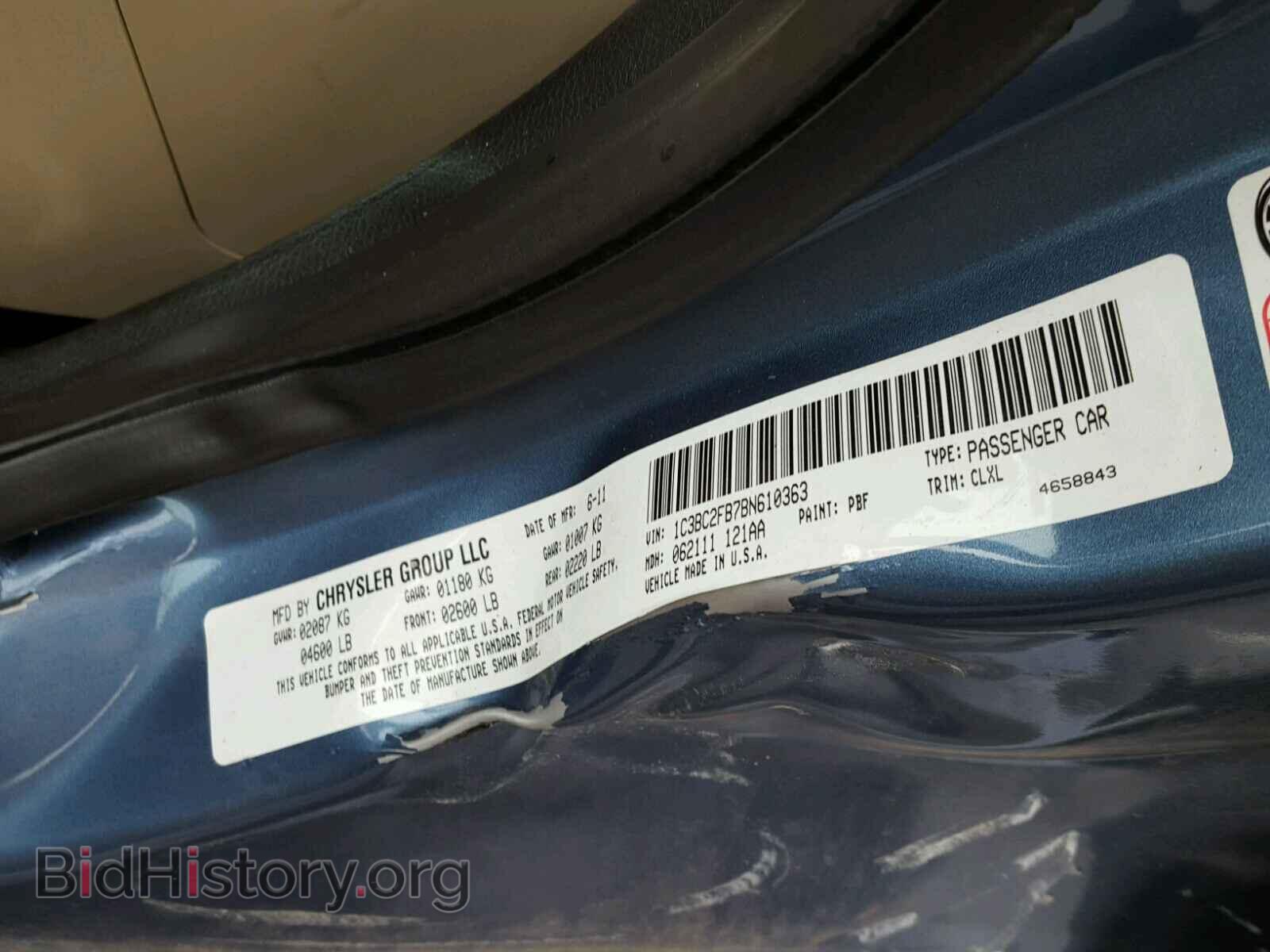 2011 CHRYSLER 200 - VIN: 1C3BC2FB7BN610363 - Photo 10