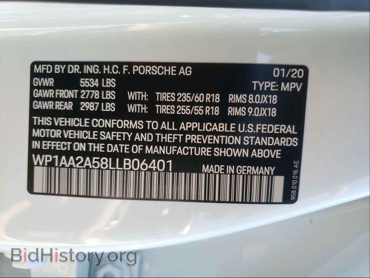 2020 PORSCHE MACAN - VIN: WP1AA2A58LLB06401 - Photo 10