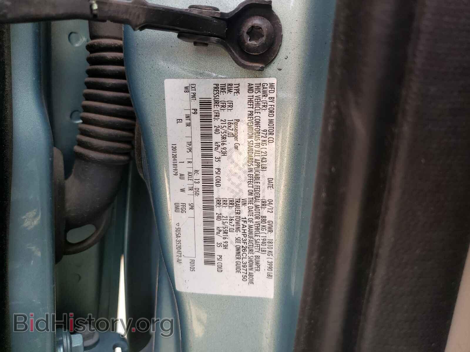 2012 FORD FOCUS - VIN: 1FAHP3F26CL397750 - Фото 10