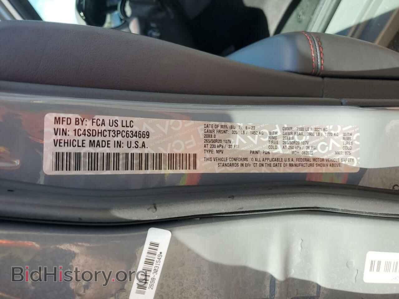 2023 DODGE DURANGO - VIN: 1C4SDHCT3PC634669 - Фото 13