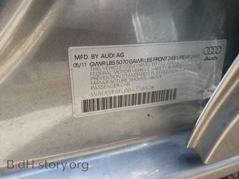 2011 Audi A4 (VIN WAUWFAFL0BA176928) — фото 10 из 10