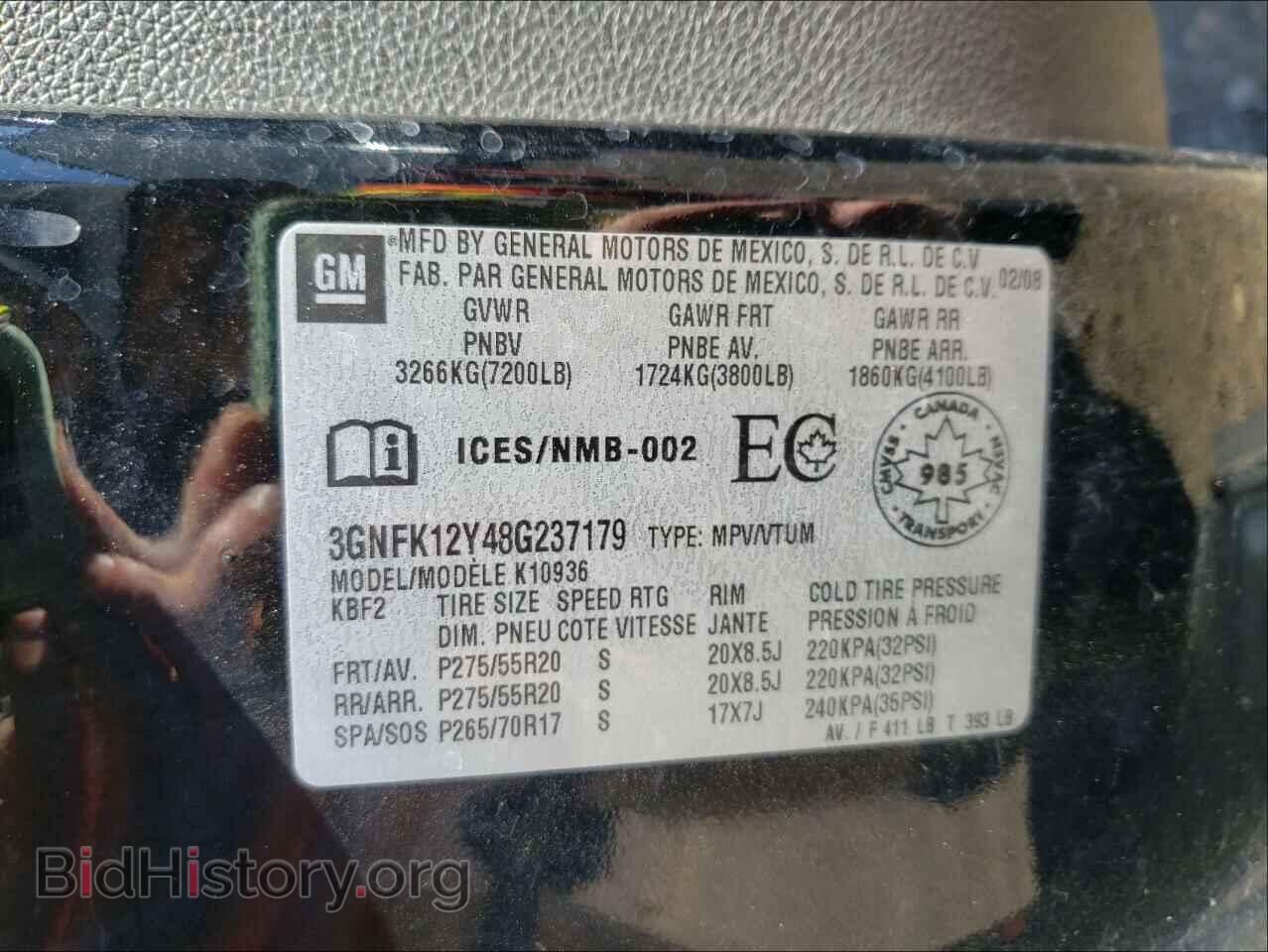 2008 CHEVROLET AVALANCHE - VIN: 3GNFK12Y48G237179 - Фото 10