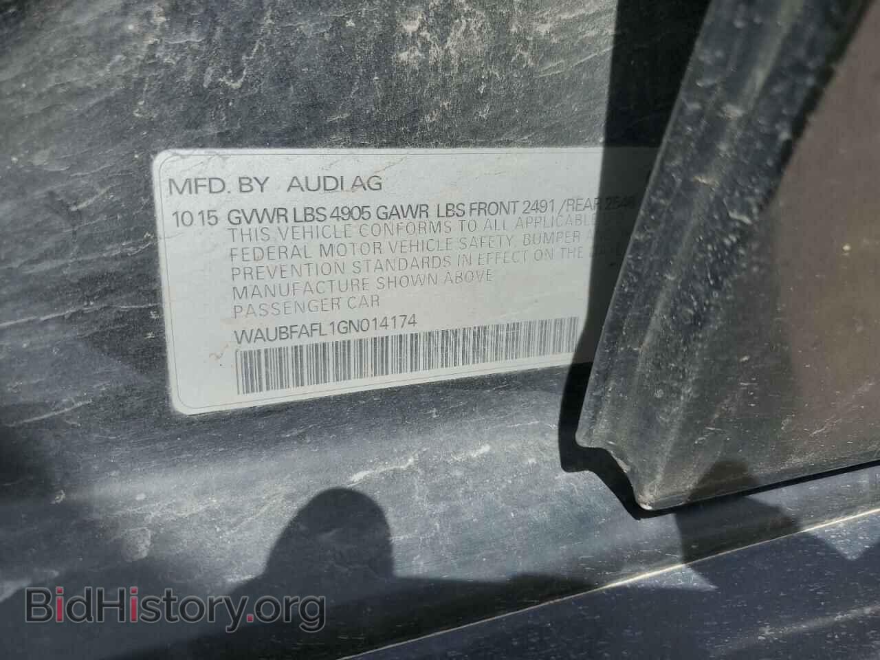 2016 AUDI A4 - VIN: WAUBFAFL1GN014174 - Фото 12