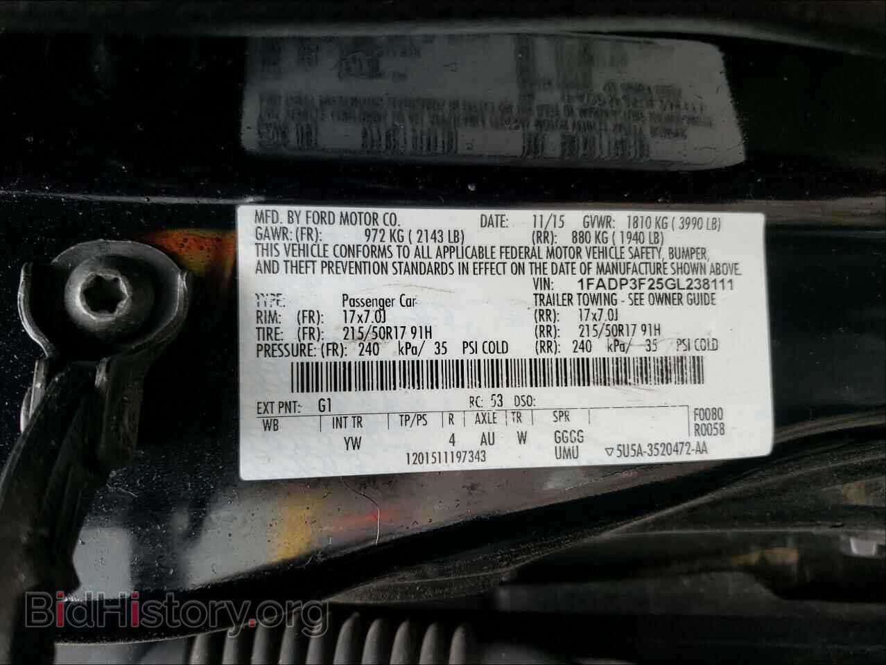 2016 FORD FOCUS - VIN: 1FADP3F25GL238111 - Photo 10