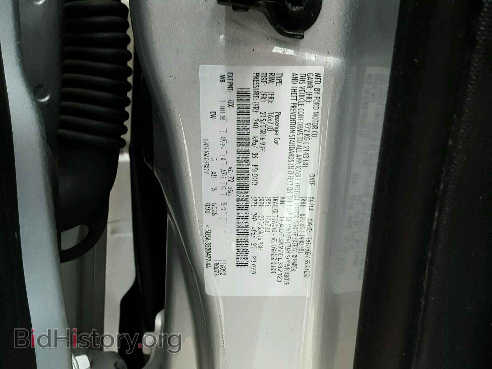 2014 FORD FOCUS - VIN: 1FADP3K27EL332123 - Фото 10