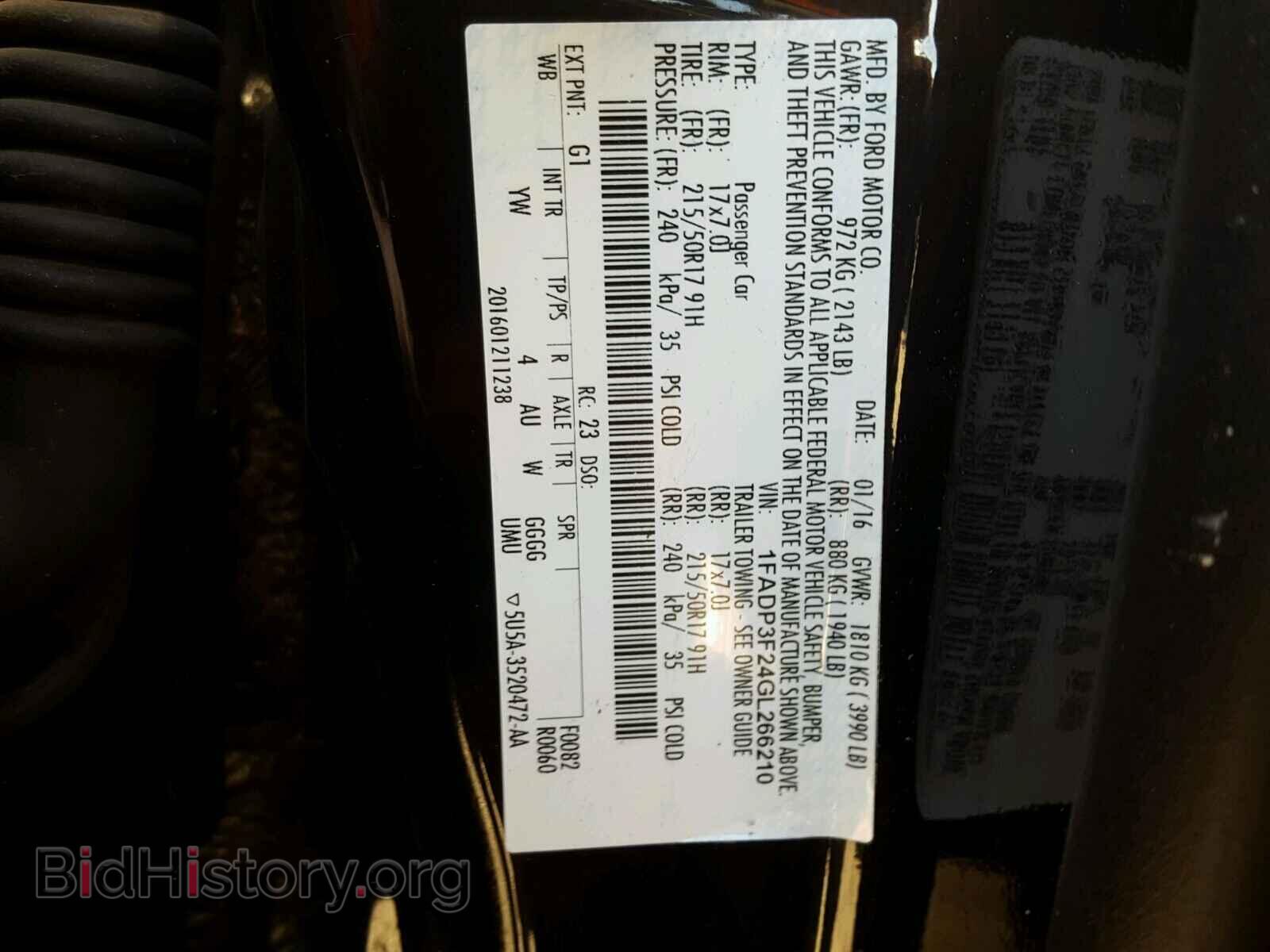 2016 FORD FOCUS - VIN: 1FADP3F24GL266210 - Фото 10